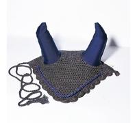 Spire Horse Soft Crochet Breathable Cotton Ear Net Hood Ear Protector Bonnets (Pony, Navy Blue)