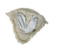 Spire Horse Soft Crochet Breathable Cotton Ear Net Hood Ear Protector Bonnets (Pony, White)