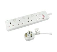 Spire RB-03-4GANGSWD power extension 3 m 4 AC outlet(s) Indoor White