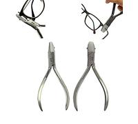 Spire Tools® Eyeglasses Frame Pliers 6 Inches Round Nose Nylon Jaw and Flat Nose Adjusting Eyeglass Arms Frame Plier 2 Pieces Set Glasses Repair Assembling Tools Glasses Nose Pads Arm Pliers