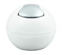 Spirella 1 Litre Swing Top Cosmetic Bin Table Waste Bin Bowl Matt White