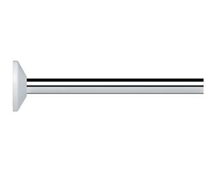 Spirella 10.10329 Kreta Universal Aluminium Chrome Universal Curved Shower Rod, Chrome Chrome 82x3x3 cm