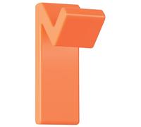 Spirella 1018534 Flash Orange Bathroom Bathroom Hook, Door Hook, 7 x 4.5 x 2.5 cm