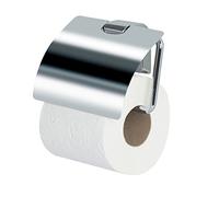 Spirella 13 Toilet Paper Dispenser with Lid, Chrome Metal