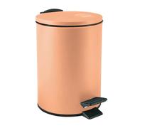 SPIRELLA - Adelar 3L Pedal Bin - Modern Design - 16.8 x 16.8 x 25 cm - Soft Peach Matte Colour - Odour-Proof Lid - Ideal for Kitchen and Bathroom - Durable Material