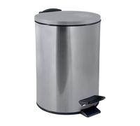Spirella Adelar Cosmetic Bin 3 Litres Stainless Steel with Soft-Close Mechanism and Inner Bucket Silver