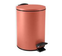 Spirella - Adelar pedal bin - Matte steel - Slow and silent closing - Anti-Fingerprint coating - Modern and elegant design - Matte terracotta - 3 L