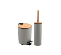 Spirella Adonis Pedal Bin 3 L and Toilet Brush Set Taupe