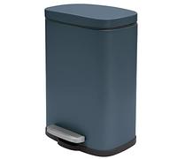 Spirella - Akira Bathroom Waste Bin with Foot Pedal - High-Quality Stainless Steel - Quiet Closing Function Easy-Close - Matt Petrol - 5L - Bathroom Accessories