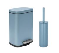 Spirella Akira Fog Mat Pedal Bin 5L & Toilet Brush Set