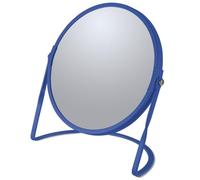 Spirella - Akira Standing Magnifying Mirror - Sturdy Steel - Double Sided with 5x Magnification and Classic Mirror - 360° Swivel - Royal Blue