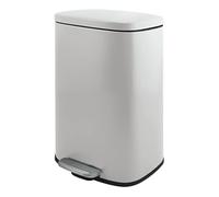 Spirella Akira Steel Kitchen Pedal Bin 30L Matt White