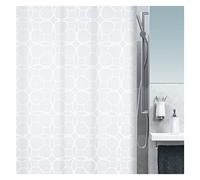 Spirella Anti-Mould Shower Curtain - Anti-Bacterial, Washable, Waterproof, Polyester, "Filigree" 180 x 200 cm