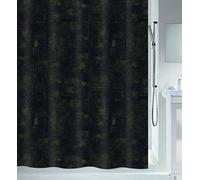 Spirella Anti-Mould Shower Curtain - Anti-Bacterial, Washable, Waterproof, Polyester, Georges 120 x 200 cm Black Gold