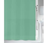 Spirella Bio Collection Textile Shower Curtain, 180 x 200, 100% Polyester, Green, PEVA