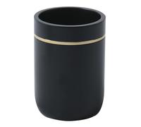 Spirella Bly Ceramic Toothbrush Holder 7 x 11.5 cm Matt Black Gold