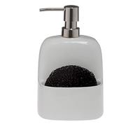 Spirella Bridget Porcelain Soap Dispenser and Sponge Holder White, Ceramic, Standard