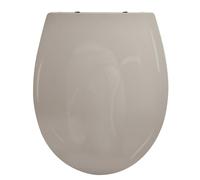 SPIRELLA - Brooke Toilet Seat 100% Recycled PP - Soft-Close Lid - 45.7 x 37.2 x 4 cm - Glossy Taupe - Universal Design Cleaning