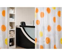 Spirella Bubble Orange Shower Curtain 180x200 cm PEVA (PVC-Free) Modern Design