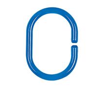 Spirella C-Minor 1009736 Shower Curtain Rings Clear Blue Pack of 12