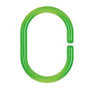 Spirella C-Minor Shower Curtain Rings 4.7 x 4 cm Pack of 12 Clear Green