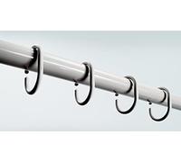 Spirella C-Minor White Shower Curtain Rings 100% Polypropylen White 12 Pieces