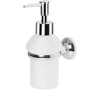 Spirella Collection Campagne Liquid Soap Dispenser, 6.5 x 10 x 17, Chrome and Glass, Grey