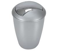 Spirella cosmetic bin "Atlanta" with swing lid 5 litres (ØxH): 20 x 30 cm silver