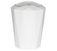 Spirella Crystal White 5L Waste Bin, H: 23cm x W: 20.5cm