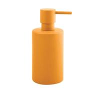 Spirella Dispenser Tube-with Stainless Steel Pump-Liquid Soap Dispenser-Porcelain-300 ml-Durable and Sturdy-Matte Yellow, Ceramic, Standard