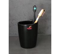 Spirella Etna Shiny Black Toothbrush Holder. Glossy Stoneware Solid