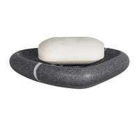 Spirella Etna Stone Soap Dish Polyresin Black White Stone Effect Height 3 cm x Width 15 cm