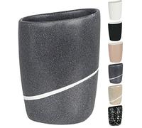 Spirella Etna Stone Toothbrush Holder Polyresin Black White Stone Effect Height 13 cm x Width 10.5 cm