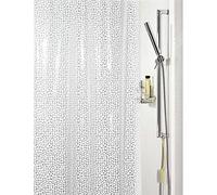 Spirella Galet PEVA Plastic Shower Curtain Opaque, 180 x 200 cm, White