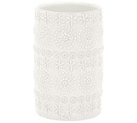 Spirella Gobelet Pour brosse à dents Ceramic Toothbrush Holder 7 x 11.5 cm White