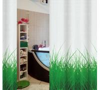 Spirella Grass Green Textile Shower Curtain 180x200cm