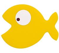 Spirella Hungry Shower Mat, PVC, Yellow (Sun), 5pcs Set