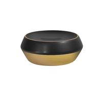 Spirella Joshua soap dish made of stoneware, dimensions 12 x 5 cm, elegant bathroom accessory, modern and practical design for optimal storage, matte gold, Green