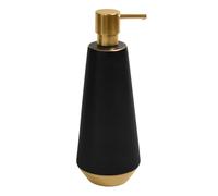Spirella Joshua Stoneware Soap Dispenser 650 ml, Stylish and Practical for Your Bathroom, Easy to Fill and Use, Perfect for Everyday Use, Matte Gold