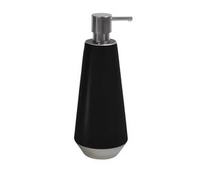 Spirella Joshua Stoneware Soap Dispenser 650ml, Stylish and Practical for Your Bathroom, Easy to Fill, Perfect for Everyday Use, Matte Silver, 650 ml