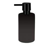 Spirella Liquid Soap Dispenser "Tube" Ceramic Lotion Dispenser with Dispenser in ABS Matte Black Capacity 300 ml (Diameter x H): 7 x 16 cm - Matte Black