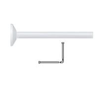 Spirella Magic Universal White Corner Enclosure Aluminium Shower Curtain Rail, Diameter 19 mm, White