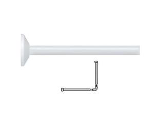 Spirella Magic Universal White Corner Enclosure Aluminium Shower Curtain Rail, Diameter 19 mm, White