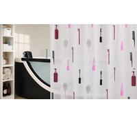 Spirella Make-Up Black Berry Shower Curtain 180 x 200 cm PEVA