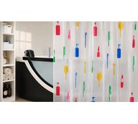 Spirella Make-Up Multicolor Shower Curtain 180x200 Colorful Pop-Art Design