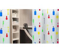 Spirella Make-Up Multicolor Shower Curtain 180x200 Colorful Pop-Art Design