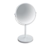 Spirella Makeup & Shaving Round Swivel Pedestal Mirror, Metal, White, 17x17x27 cm