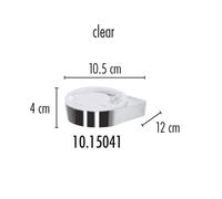 Spirella Max Pro Acrylic / Clear Soap Dish with Wall Mount. Metal Chrome Plated