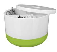 Spirella Moji Storage Box, Plastic, White/Kiwi
