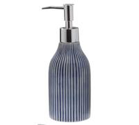Spirella Mykonos, Liquid Soap Dispenser, Porcelain, 300 ml, Long Lasting and Robust, White Blue, Unique